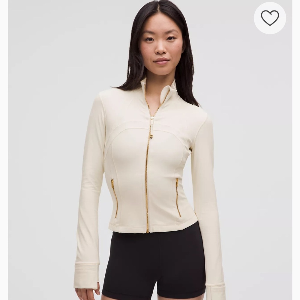 FP - NWT Lululemon Ivory and Gold Cropped Define jacket